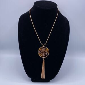New Fashion Jewelry Tortoiseshell Disk Pendant Monogrammed Letter E Necklace